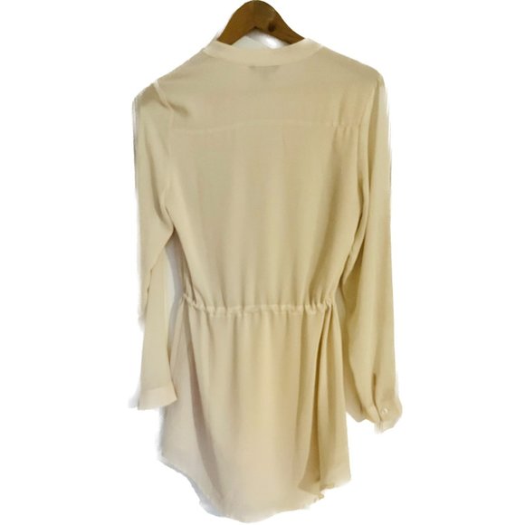 Naked Zebra Lantern Sleeve Dress in Cream - Small - Picture 2 of 3